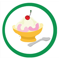 Ice Cream Party Invitation Badge